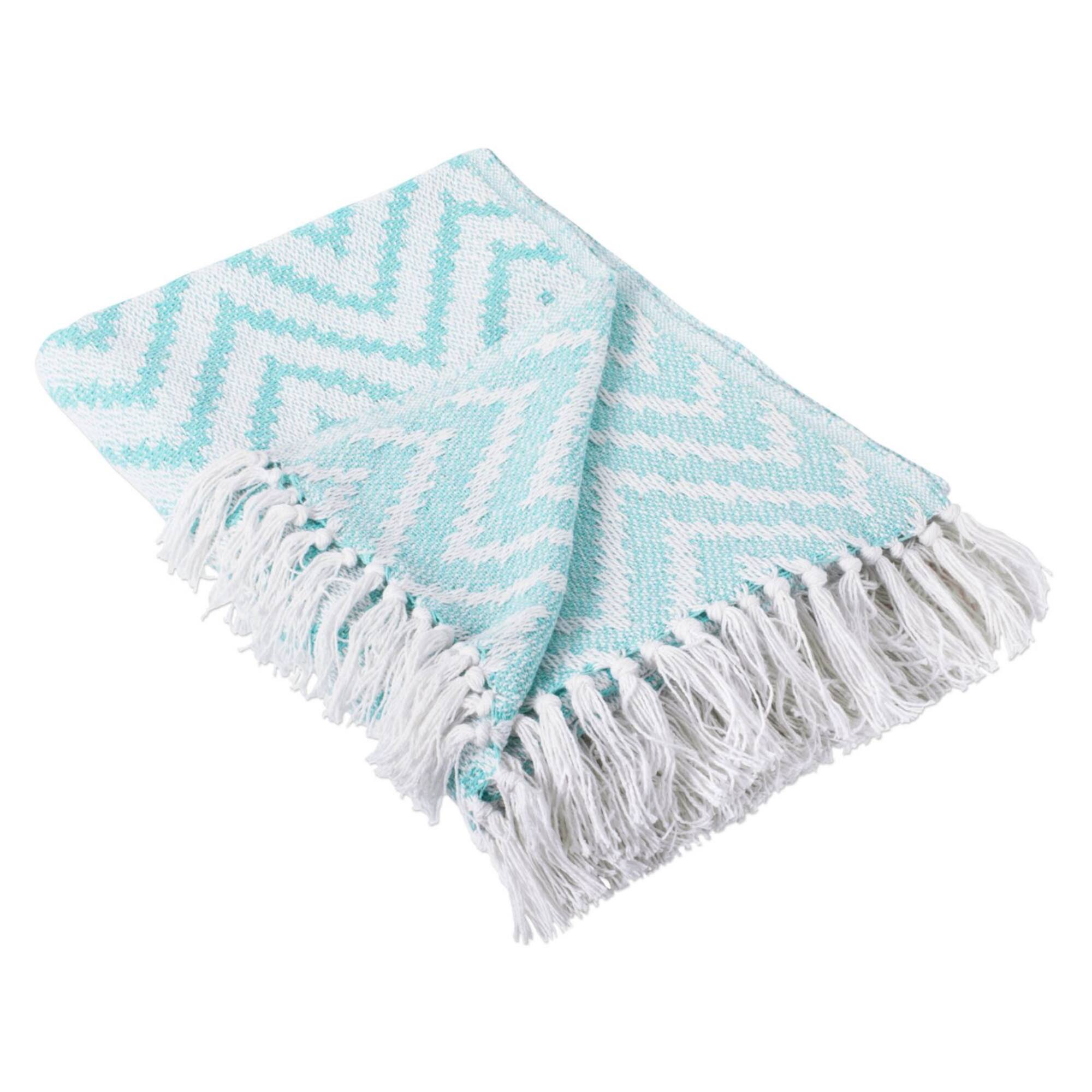DII® Aqua Large Chevron Throw